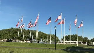 Liberty State Park NJ - Flag Plaza, Liberation Monument, Black Tom Island Today