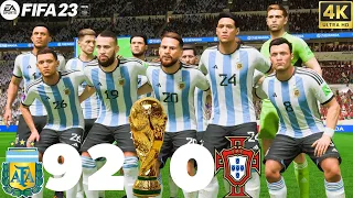 FIFA 23 - ARGENTINA 92-0 PORTUGAL ! FIFA  WORLD CUP FINAL 2022  QATAR  ! FIFA 23 PC NEXT GEN !