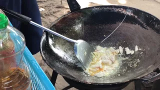 Simple Street Food - Chicken Fried Rice In Thailand