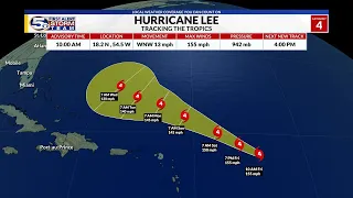 Hurricane Lee slightly weakens, Margot to become a hurricane - Tropics Update Fri 10a 9-8-2023