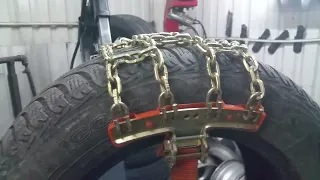 Опыт с цепями браслетами на колёсах.