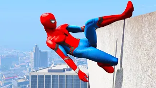 Spider-Man Falling off Highest (Spiderman Gameplay Jumps/Falls/Ragdolls)