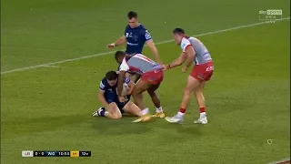 Edwin Ipape shot on Jai Field - Leigh vs Wigan