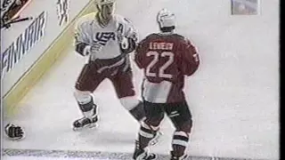 Canada vs USA Brawl World Cup 1996 Keith Primeau vs Bill Guerin R2 & Claude Lemieux vs Keith Tkachuk