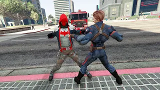 GTA 5 Epic Ragdolls And Fails #110 (Captain America Vs Red Hood / Epic Ragdolls)