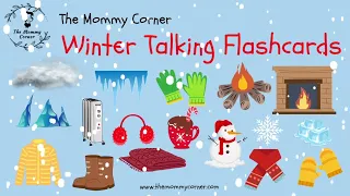 Learn English for Kids | Winter Talking Flashcards | The Mommy Corner