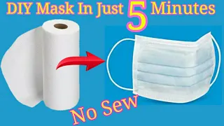 How To Make Disposable Face Mask In Just 5 minutes|DIY Mask From Paper Towel