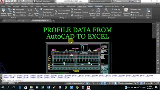 Road or pipeline profile data from autocad to excel