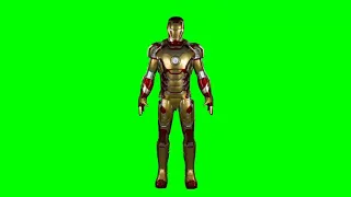 Iron man mark 42 suit up green screen. Chroma key.....