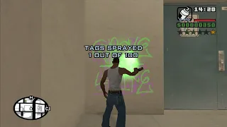 How to spray Gang Tag #78 at the beginning of the game - GTA San Andreas