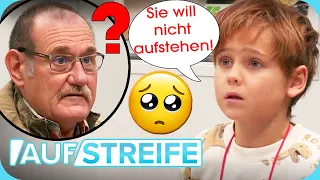 Irgendwas stimmt mit Mama nicht! 🥺 Kleiner Junge im Pyjama sucht Wache auf | Auf Streife | SAT.1