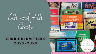 6TH AND 7TH GRADE CURRICULUM PICKS | Homeschool Independent Work | 2022-2023 School Year