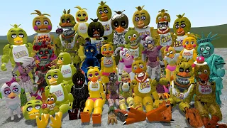 EVOLUTION OF CHICA FAZBEAR IN ALL FNAF 1-9 SECURITY BREACH GAMES In Garry's Mod! (2014-2023)