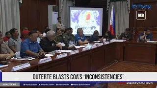 Duterte blasts COA’s ‘inconsistencies’