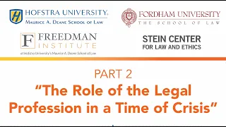 The Role of the Legal Profession in a Time of Crisis: Democracy and Insurrection