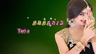 Husn waale tera jawab nahi - Gharana - Karaoke highlighted lyrics