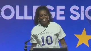 Michelle Obama surprises DC high school students celebrating College Signing Day | NBC4 Washington