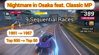 Asphalt 9 - Osaka Nightmare | 9 Sequential Classic Multiplayer Races