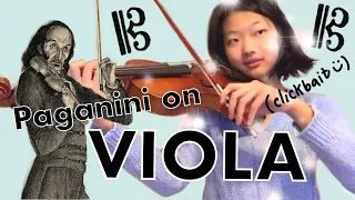 Playing Paganini Caprice No. 24 on Viola (99% editing, 100% clickbait)