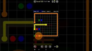 How To Solve Flow Free Jumbo Rainbow Pack Level 88 11x11 Board Walk Through Solution Walkthrough