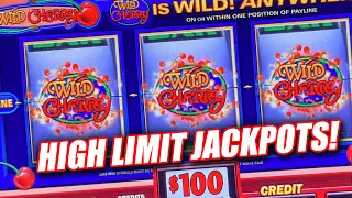 WILD CHERRY HIGH LIMIT JACKPOT WINS ON CLASSIC SLOT MACHINE