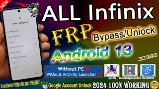 Without PC | All Infinix Android 13 Frp Bypass | Without Activity Launcher Xshare | No Need Tool Box