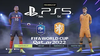 FIFA 22 PS5 FRANCE - PAYS-BAS | World Cup Final MOD Ultimate Difficulty Career Mode HDR Next Gen