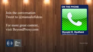 Ronald Redfield Audio Interview by Manual of Ideas on April 16, 2013
