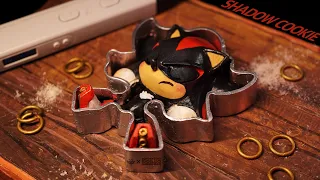Shadow cookie in cookie cutter. I'm the star of Sonic the Hedgehog3! If I fits, I sits. [Sonic]