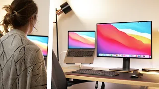 UPGRADING My Girlfriend's Mac Desk Setup!