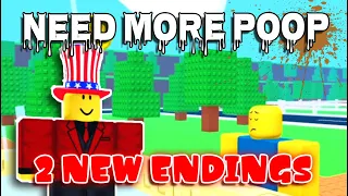 2 NEW Endings! 💩 NEED MORE POOP 💩 Full Gameplay! [ROBLOX]