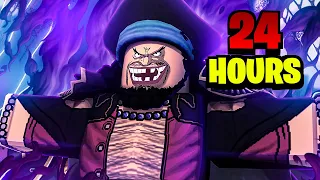 I Became BLACKBEARD for 24 HOURS in One Piece Roblox (Blox Fruits)