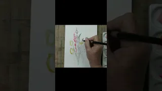 easy loose watercolour flower painting