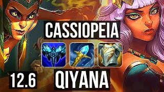 CASSIOPEIA vs QIYANA (MID) | 11/1/9, 1.2M mastery, Godlike, 300+ games | EUW Master | 12.6