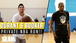 Kevin Durant & Devin Booker TEAM UP at Rico Hines Private NBA Run! | SLAM Highlights