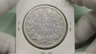Монеты Франции 1,2,5,10,20,50 франков 1870,1839,1894,1873,1895,1917, 1962,50 сантимов,10франков 1996