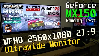 Geforce MX150 WFHD 21:9 2560x1080 Gaming Test | Acer E5-476G Core i5 8250u | LG 29WN600-W Ultrawide