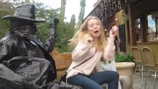 Statue Surprise!  Incredible reactions!! January 2016