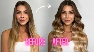 Wedding hairstyle for long hair 🔥 HOLLYWOOD WAVES (with extensions)