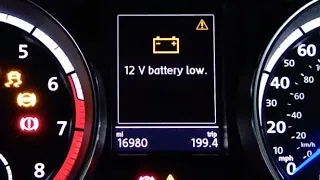 MK7 VW Golf GTE - 12v Battery Low Warning 12v Battery issue - No need to replace battery!