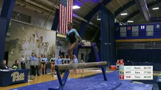 Khazia Hislop (North Carolina) 2019 Beam vs Pitt & Temple 9.925