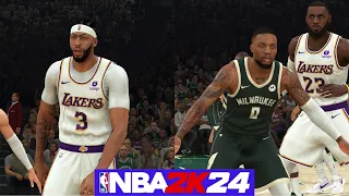 NBA 2K24 Lakers vs. Bucks - PS4 Gameplay