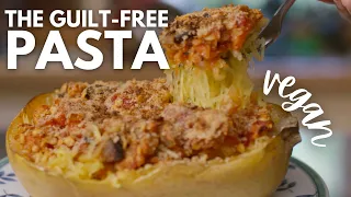 Spaghetti Squash Bolognese Recipe - Easy Summer Meal | Vegan WFPB Plant-Based