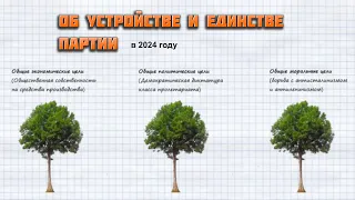 Об устройстве и единстве партии в 2024 году