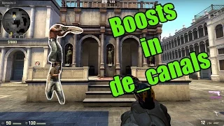 CSGO TRICKS ON DE CANALS BOOSTS, RUNBOOSTS, WALLBANGS, BUGS!