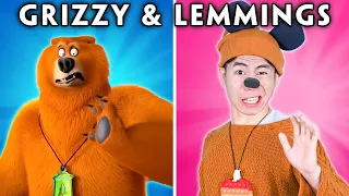 GRIZZY WINS LES LEMMINGS FOR THE FIRST TIME - GRIZZY & LES LEMMINGS FUNNY ANIMATED PARODY