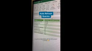 Automatically Refresh Queries in Excel