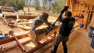 CUTTING PINE FRAMING LUMBER WITH THE WOODMIZER LT15 WIDE