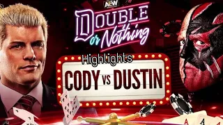 Cody Rhodes vs. Dustin Rhodes Highlights Double or nothing 2019