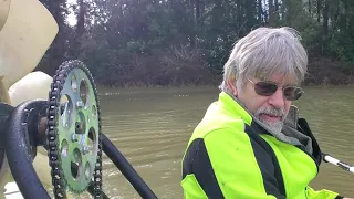 kayak mods, twin kayaks, weedeater powered, electric air power.